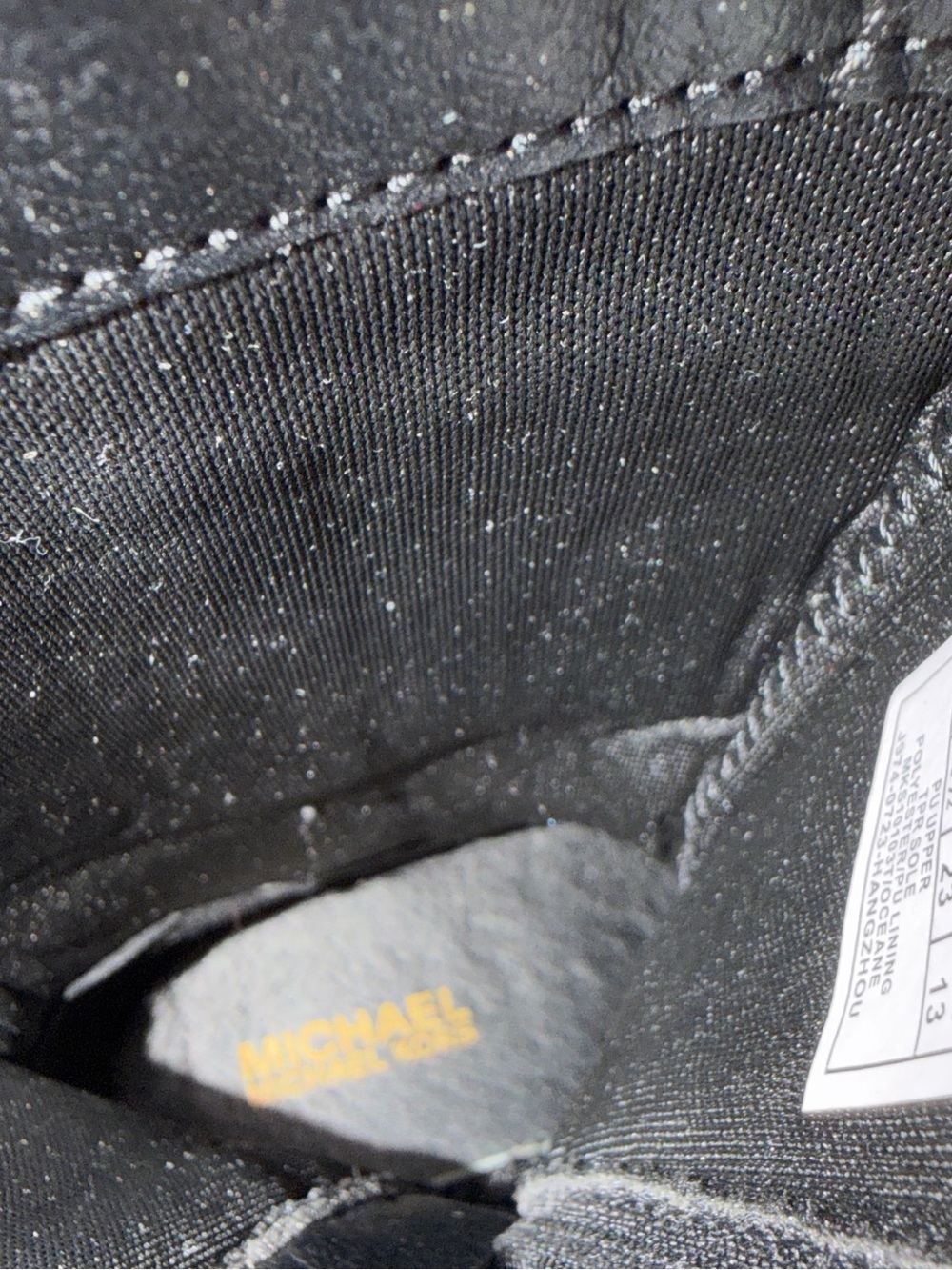 Michael Kors Black Rubber Sole Boots with MK Logo - Picture 4 of 4